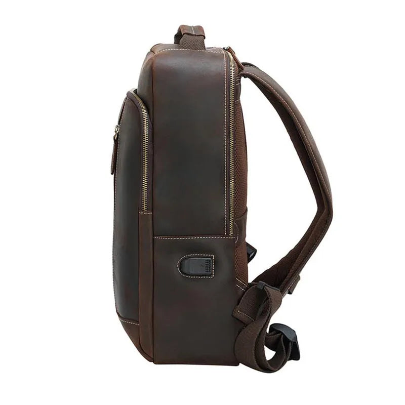 Leather backpack