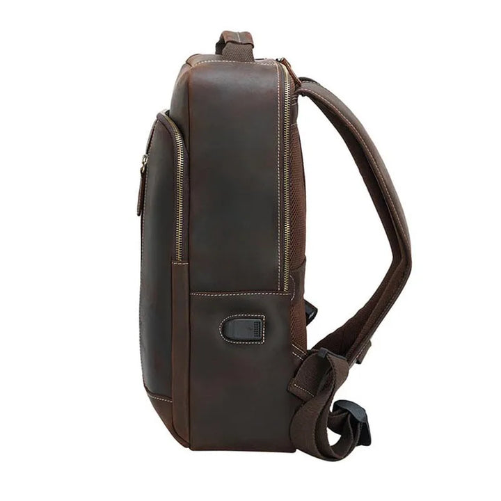 Leather backpack