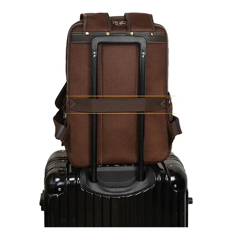 Leather backpack